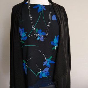 Calvin Klein Floral Asymmetrical hem sleeveless blouse - M